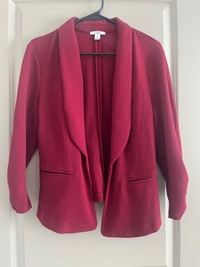 Bar III Deep Red Open-Front Collar Blazer